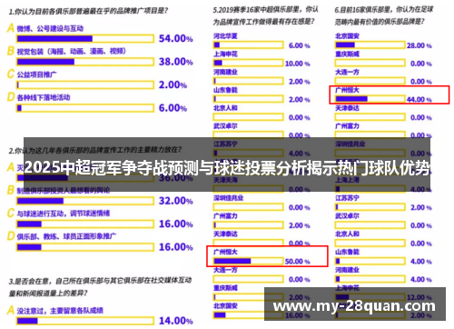 2025中超冠军争夺战预测与球迷投票分析揭示热门球队优势