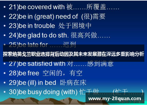 探索纳英戈兰职业选择背后动因及其未来发展潜在深远多重影响分析 探索纳英戈兰职业选择背后动因及其未来发展潜在深远多重影响分析